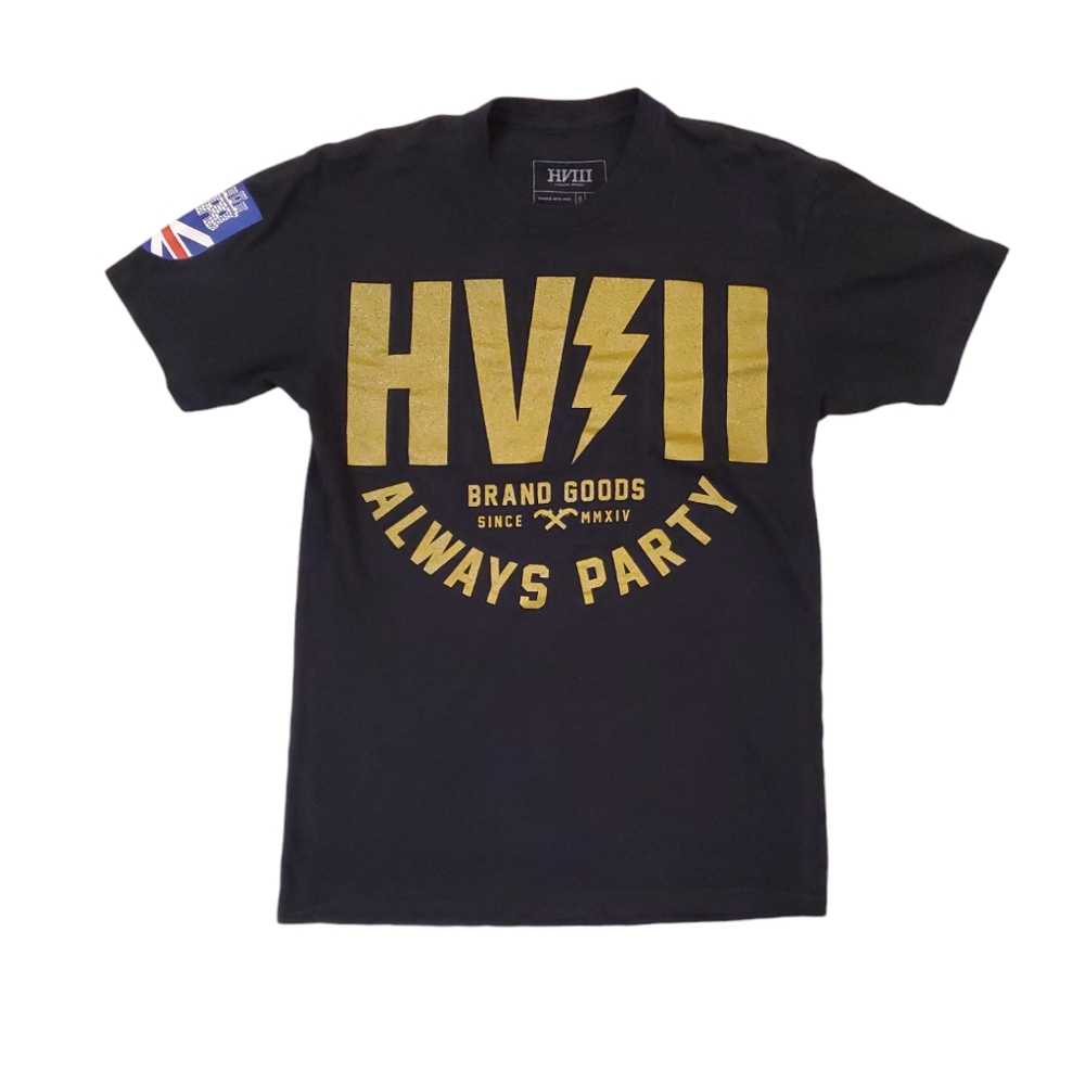 HVIII Brand Adult Black‎ Always Party Crossfit Workout T-Shirt Small